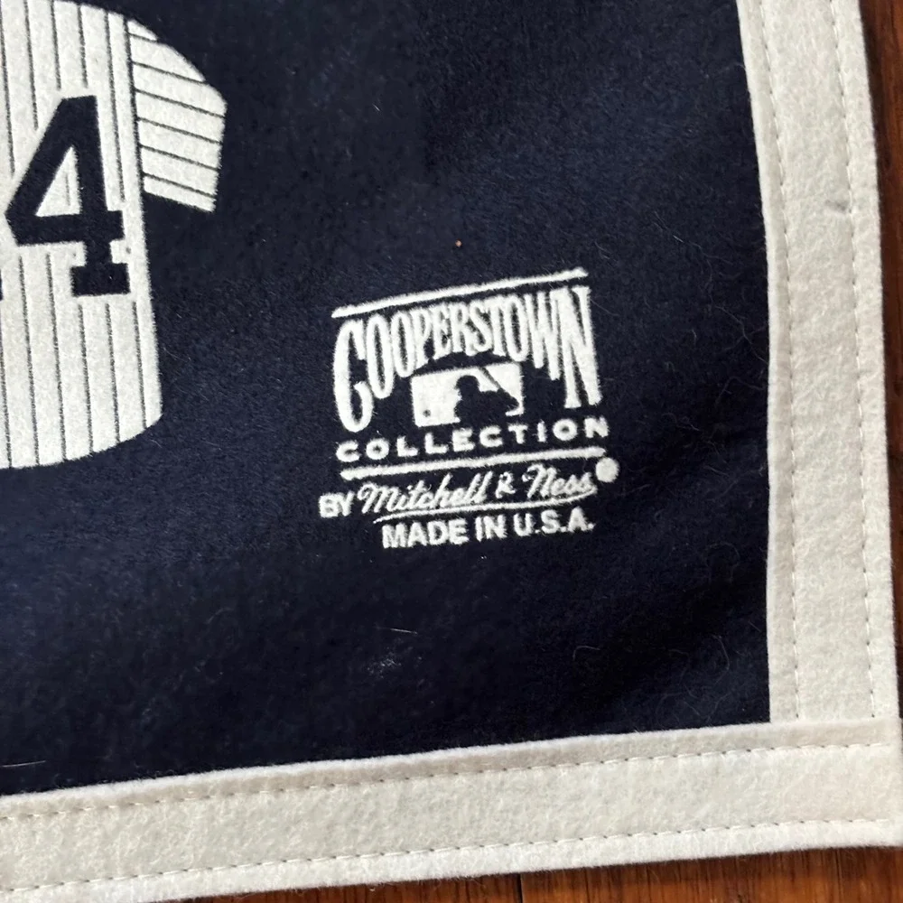 Mitchell & Ness New York Yankees Retired Numbers Wool Felt Banner Navy Blue USA